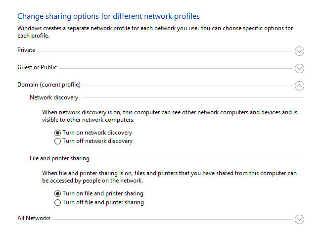 Microsoft Network Profile