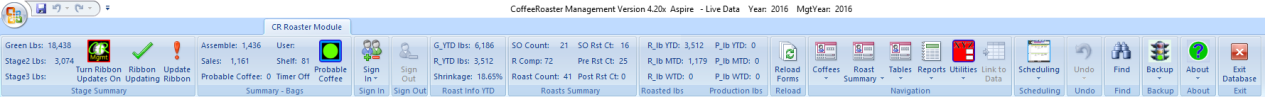 CoffeeRoaster Management Module Ribbon