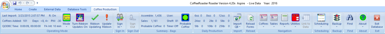 CoffeeRoaster Management Module Ribbon