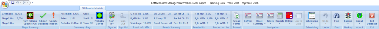 CoffeeRoaster Management Module Ribbon