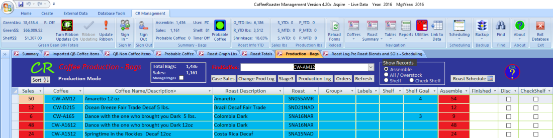 CoffeeRoaster Training Mode Header